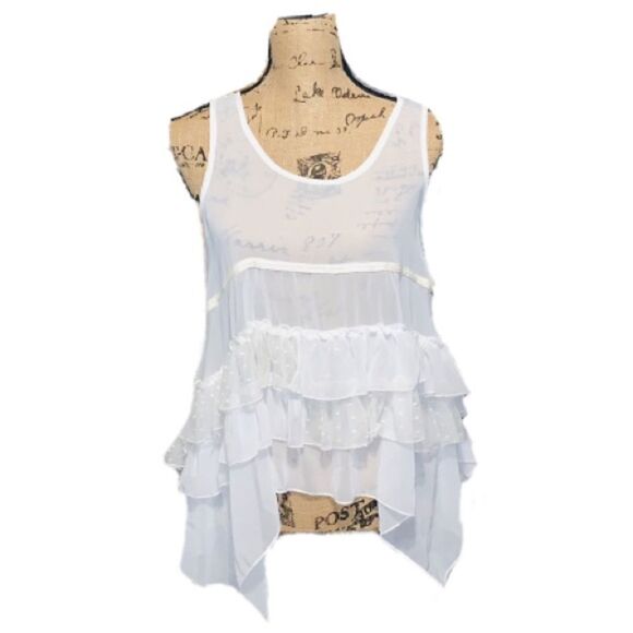 NWT Cecico Collection sheer tank top size S - Picture 1 of 3